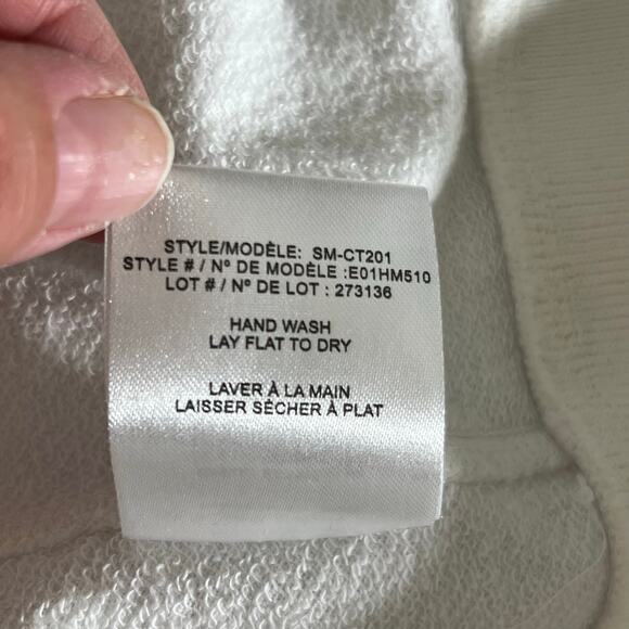 Helmut Lang Full Zip Hoodie Drawstring Jacket White Womens Size Large - Picture 8 of 9